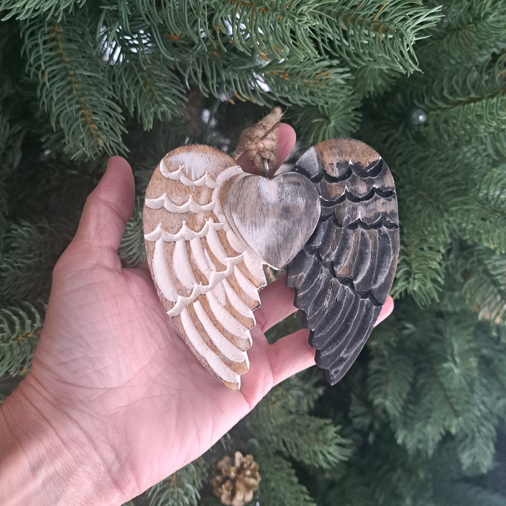 Good Omens Christmas Ornament of Angel Aziraphale Demon Crowley